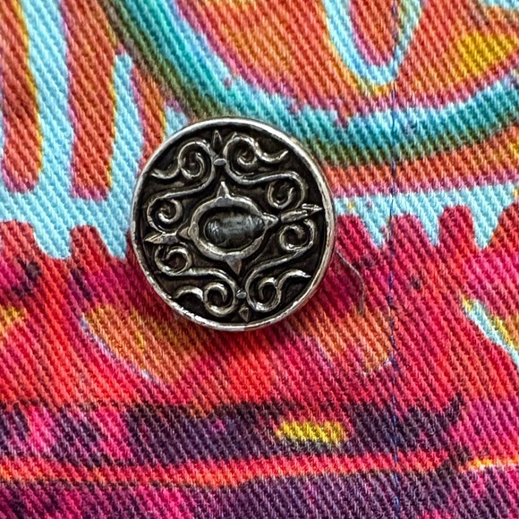 Chico’s Design Vintage Abstract Southwest Inspired Print 100%Cotton Denim Jacket - Picture 4 of 9